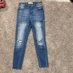 KanCan Medium Blue Distressed Skinny Jeans